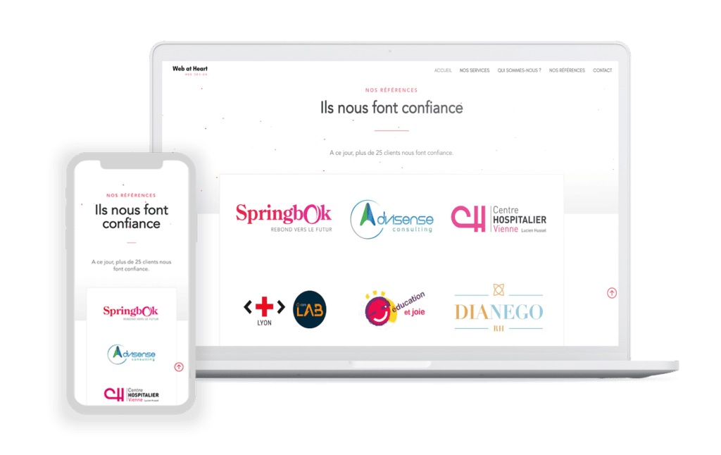 clay macbook pro 15 with touch bar front view mockup - Web at Heart, agence digitale à Lyon développement web - web ay heart agence de communication web et digitale à Lyon