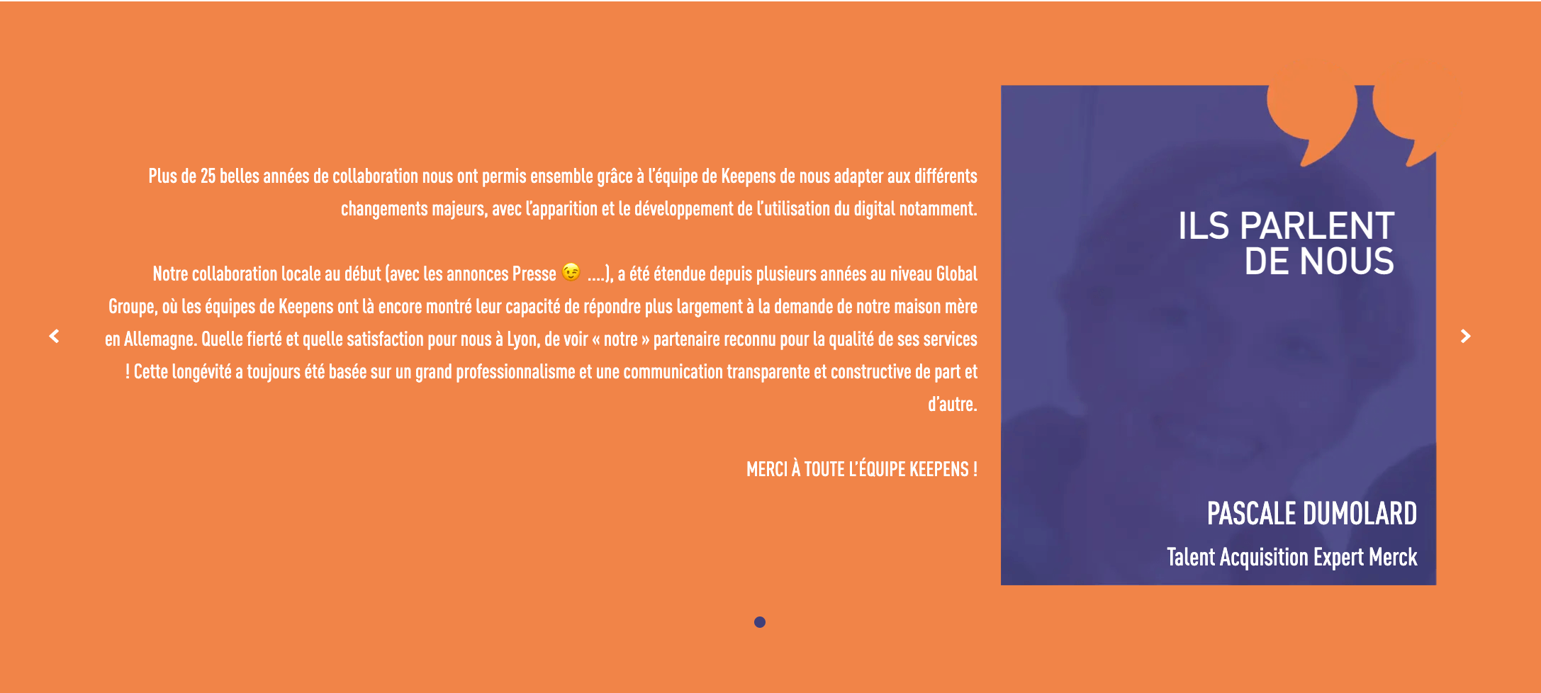 keepens-developpment web at heart testemonial développement du site de keepens par web at heart